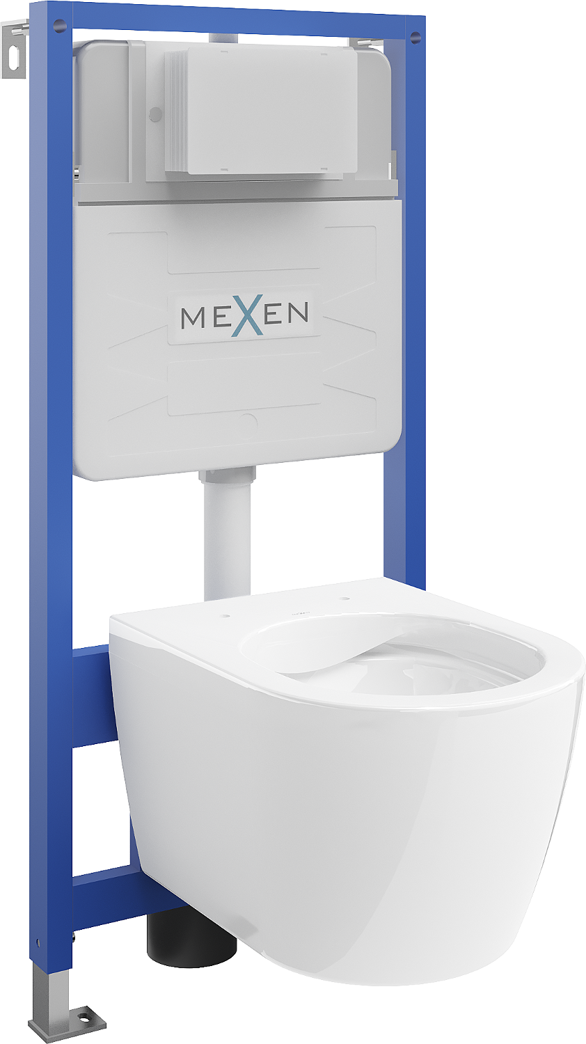 Mexen WC podomítkový set Felix Slim stojan s WC mísou Carmen, Bílá - 6103388XX00