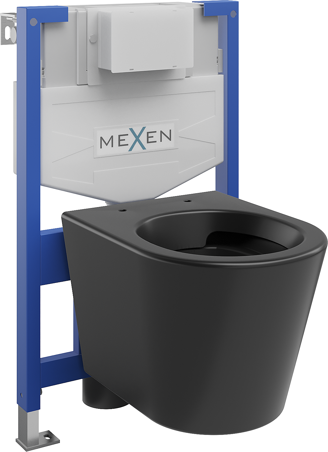 Mexen WC podomítkový set Felix XS-F stojan s WC mísou Rico, Matná černá - 6803372XX85