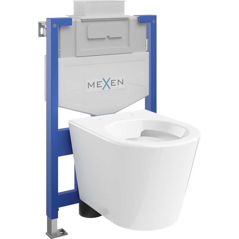 Mexen WC podomítkový set Felix XS-U stojan s WC mísou Rico, Bílá - 6853372XX00