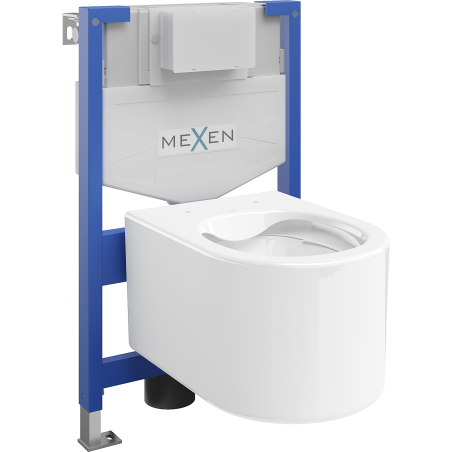 Mexen WC podomítkový set Felix XS-F stojan s WC mísou Sofia, Bílá - 6803354XX00