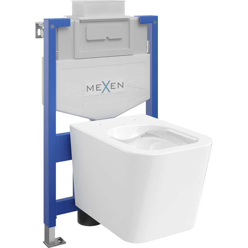 Mexen WC podomítkový set Felix XS-U stojan s WC mísou Teo, Bílá - 6853385XX00