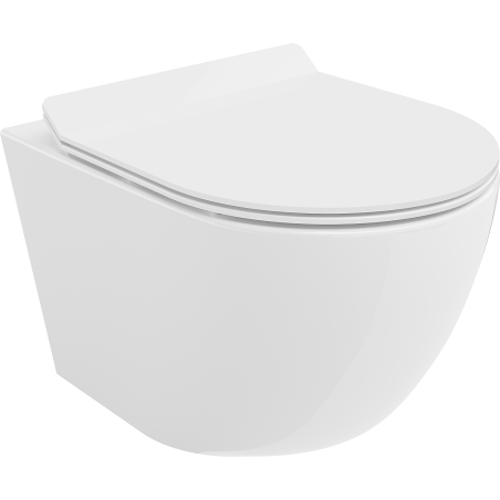 Mexen Lena WC mísa Rimless s pomalu padající deskou slim, duroplast, Bílá - 30224000