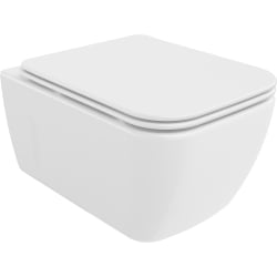 Mexen Margo WC mísa Rimless s pomalu padající deskou slim, duroplast, Bílá - 30420900