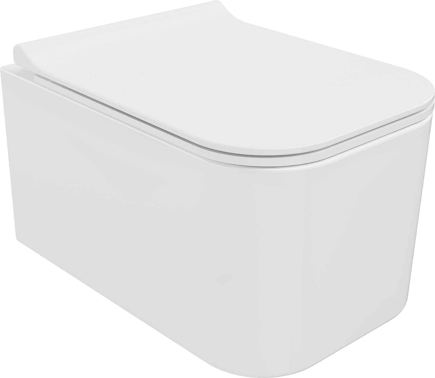 Mexen Elis WC mísa Rimless s pomalu padající deskou slim, duroplast, Bílá - 30910700