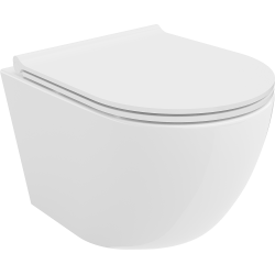 Mexen Lena WC mísa Rimless s pomalu padající deskou slim, duroplast, Bílá - 30220500