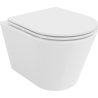 Mexen Rico WC misa Rimless s pomalu zavírajícím tenkým sedátkem, duroplast, bílá - 30720300