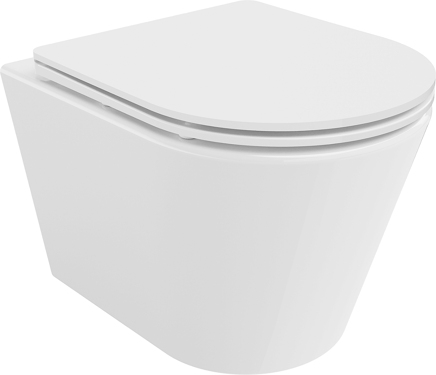 Mexen Rico WC misa Rimless s pomalu zavírajícím tenkým sedátkem, duroplast, bílá - 30720300