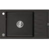 Mexen Elias 1-miskový granitový dřez s krátkým odkapávačem 795 x 480 mm, Černá/Zlatá kovová - 6511791005-75